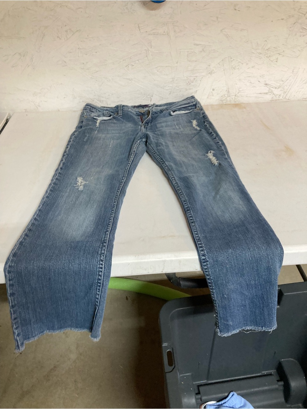 Vigoss Distressed Light Blue Flare Jeans
